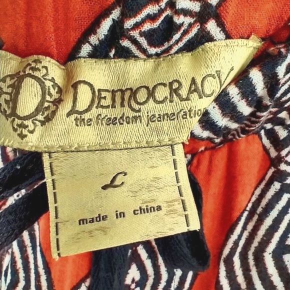 Democracy Palazzo Pants (L) Red Black White Wow - Picture 8 of 12